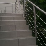 escalier rampe extérieure inox
