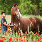 Kerstin mit Familie und Tiere