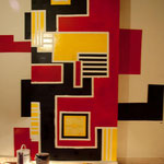 Whitechapel Totem- 1/1 2012 cm( 200x300x10) paint on wall, private space,, Adelina grove , London, Uk.