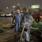 Endlich wieder am Hotel mit Motorrad