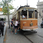 Alte Straßenbahn in Porto