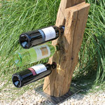 rustikalter Weinständer (Nr. 5) für 3 Flaschen - ÁUSVERKAUFT ! Andere Modelle verfügbar !
