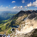 Blick vom Hochrappenkopf zur Rappenseehütte