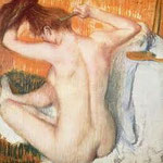 degas - brushes her hair