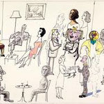 saul steinberg - techniques at a party