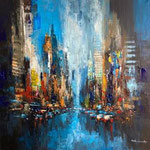 Ahmed Mande, Cityscapes, Timeless and Ageless, Acryl / Leinwand, 80 x 80 cm