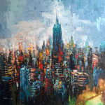 Ahmed Mande, Cityscapes, New York Forever, Acryl / Leinwand, 70 x 100 cm