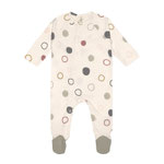 Baby-Schlafanzug mit Füßen Kreise weiss - LÄSSIG