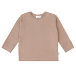 Baby Langarm Shirt gerippt hellbraun - LÄSSIG