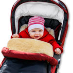 Lammfellfußsack Serie Eisbärchen Beige Heitmann Felle