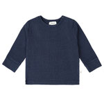 Baby Langarm Shirt gerippt dunkelblau - LÄSSIG