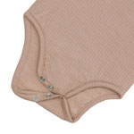 Baby Body Rippstrick Kurzarm Braun Cozy Bedtime LÄSSIG