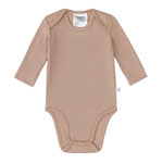 Baby Body Rippstrick Kurzarm Braun Cozy Bedtime LÄSSIG