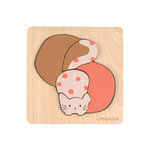 Holzpuzzle Set (2 Stk) Little Mateys Katze LÄSSIG