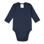 Baby Body Langarm gerippt Blau LÄSSIG