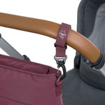 Kinderwagen-Organizer Tiefrot von LÄSSIG am Kinderwagengriff