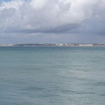 Hier sieht man das Festland Spaniens! Cádiz liegt ja auf einer Insel.