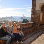Wir vier Mädels auf der Alcazaba