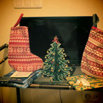 Die Geschenke unter dem Weihnachtsbaum und unsere Stockings natürlich!