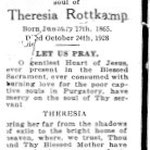 Rottkamp, Theresia  - 1928 