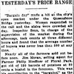 New York Sun - "Bargain Day" Draws Big Market Crowd - Oct. 18, 1914