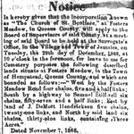 Queens County Sentinel - St. Boniface Cemetery  - Nov, 12, 1868 