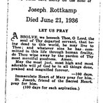 Rottkamp, Joseph - 1936 