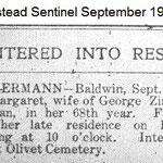 Hempstead Sentinel - Margaret Zimmer - Sept. 19, 1912