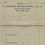 Jamaica Water Supply Company - 2 taps - North Merrick Rd, and Fosters Meadow Rd, Rosedale - Sept. 29, 1929