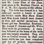 Hempstead Sentinel - Kiesel & Finn Marriage - Feb. 13, 1908