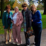 Descendants visitng the cemetery with Sister Barbara