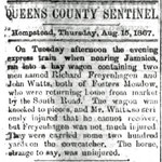 Queens County Sentinel - Train and Wagon wreck - Aug. 15, 1867