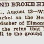 Brooklyn Eagle - Fell And Broke His Arm - Aug. 13, 1900