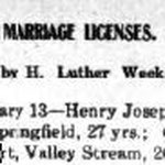 Hempstead Sentinel - Marriage License: Rottkamp - Reisert - Feb. 16, 1911