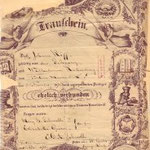 Riff, Johann (aka Ryf) and Wilhemina Raberding - Marriage certificate for Nov 5,1876 - St. Paul's Church