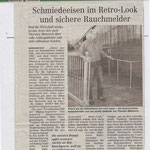 Schmiedeeisen im Retrolook und Rauchmelder