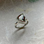 Silberring mit Prasiolith-Triangel
