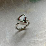 Silberring mit Prasiolith-Triangel