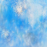 水の変容-1　F3　油彩、アクリル、キャンバス