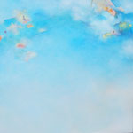 blue park　116.7×116.7cm   アクリル、油彩、キャンバス　