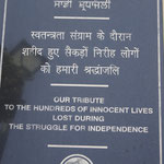 Amritsar bzw. der Kampf der Sikhs für einen unabhängigen Punjab hat immer wieder viele Opfer gefordert...