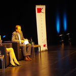 Kultursenatorin Prof. Barbara Kisseler, Till Briegleb, Süddeutsche Zeitung, Cornelie Sonntag-Wolgast, Vorstandsvorsitzende des Hamburger Kulturforums (v.l.). Foto: Günther von der Kammer