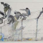 Melilla II, 15x21 cm, Zeichnung Farbstifte, 2014