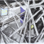 Flutkatastrophe (9), 42x59 cm, Zeichnung Kohle/Kreiden auf Papier, 2021