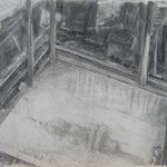 Stadel 3, 59x84 cm, Zeichnung Kohle, 2019