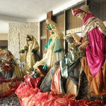 Nativity Scene or Belen in front of a Hotel