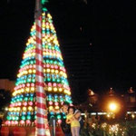 Christmas Tree Made of Round Lights (With My Inspiration, Gabby)