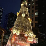 Giant Christmas Tree at Eastwood / Made of Print Materials, Shapes, Christmas Lights, Etc.