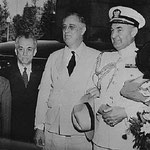Philippine Commonwealth President Manuel L. Quezon (Second from Left) with President Franklin D. Roosevelt (Middle, Third from Left)