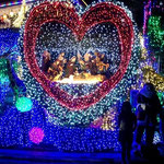 Nativity Scene or Belen, House of Christmas Lights and My Little Angel Gabby